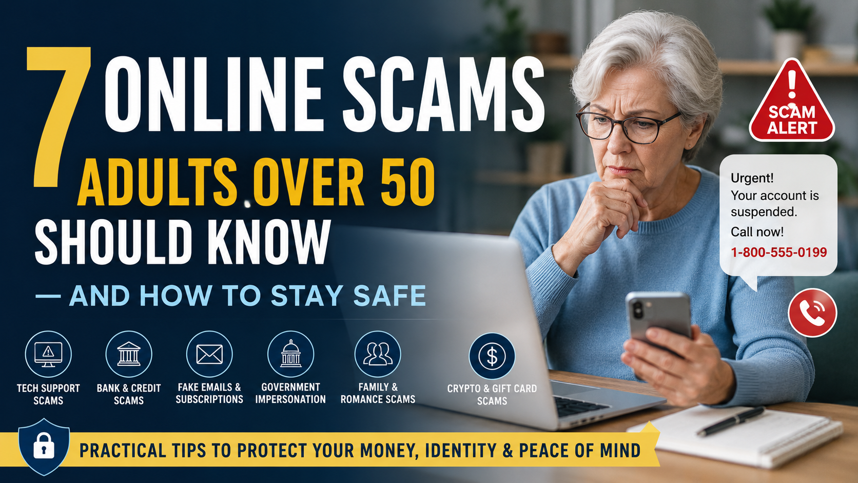 7 Online Scams Adults Over 50 Should Know — And How to Stay Safe