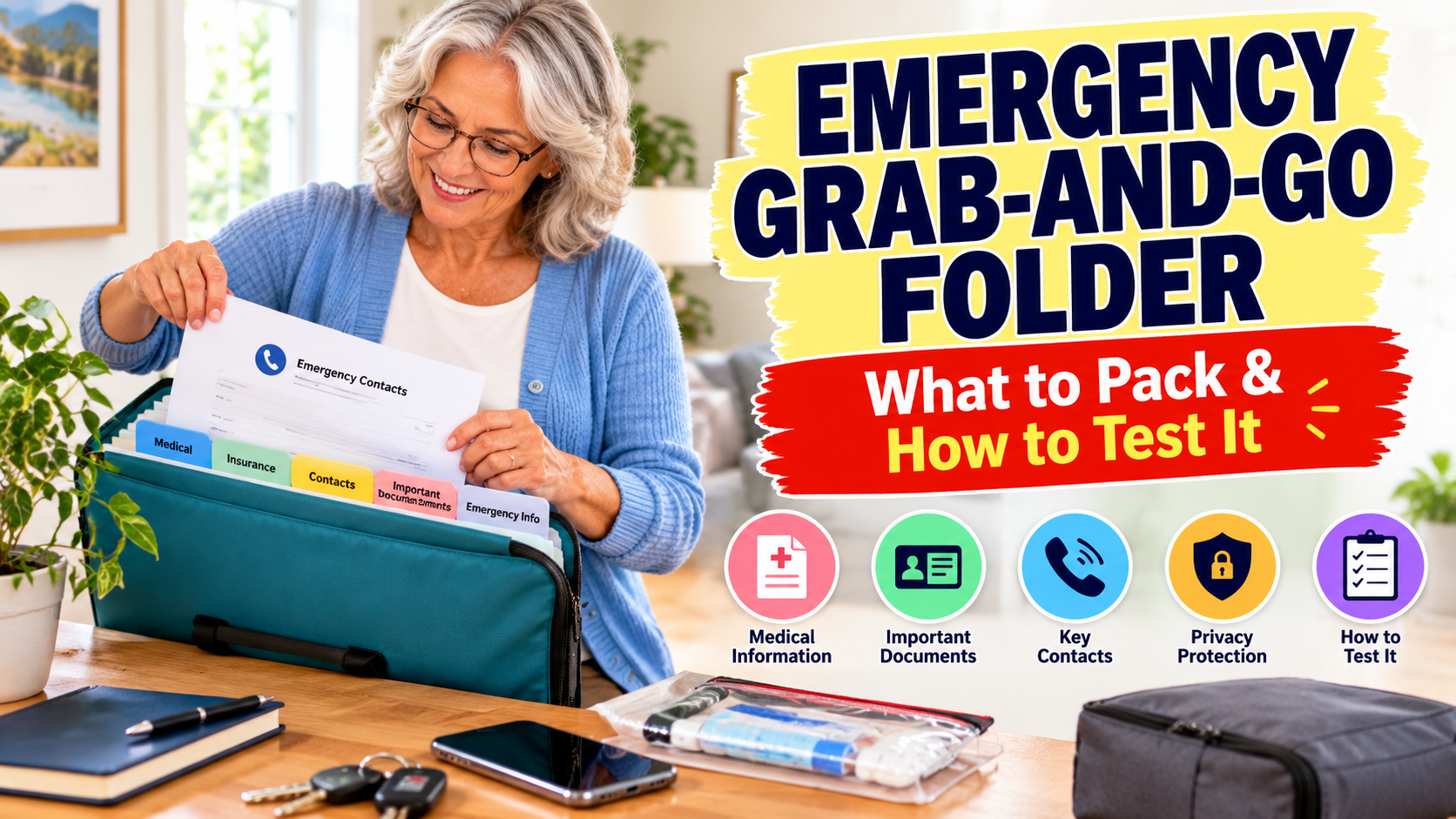 Emergency Grab-and-Go Folder: What to Pack and How to Test It