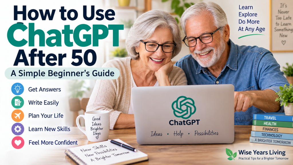 Older adults learning how to use ChatGPT on a laptop