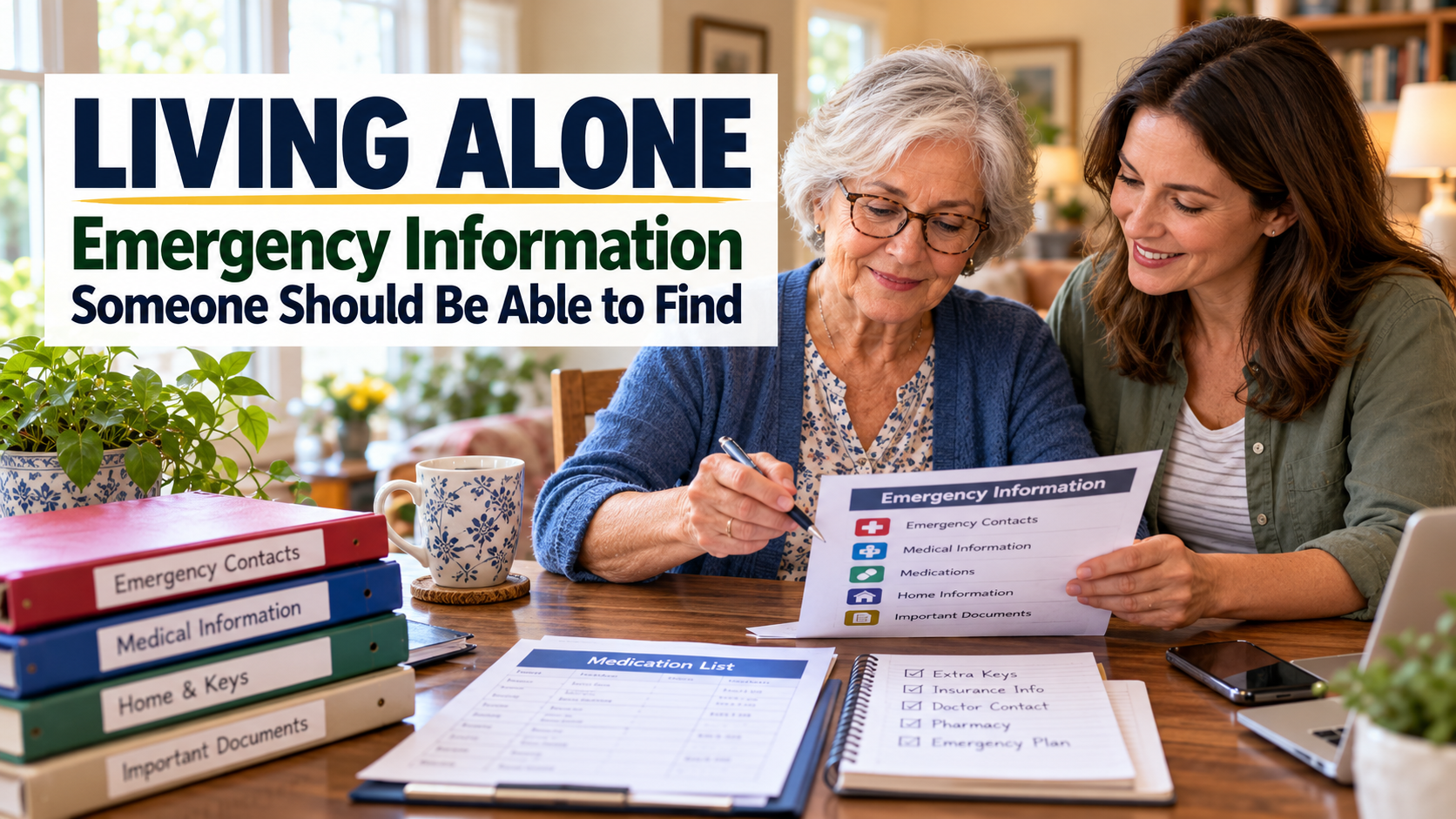 If You Live Alone: What Should Someone Be Able to Find in an Emergency?