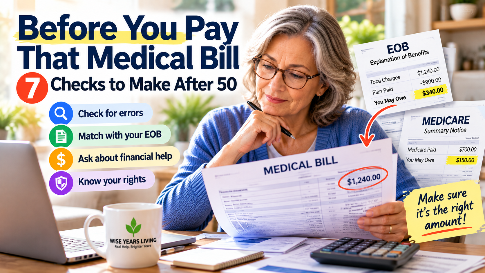 Before You Pay That Medical Bill: 7 Checks to Make After 50