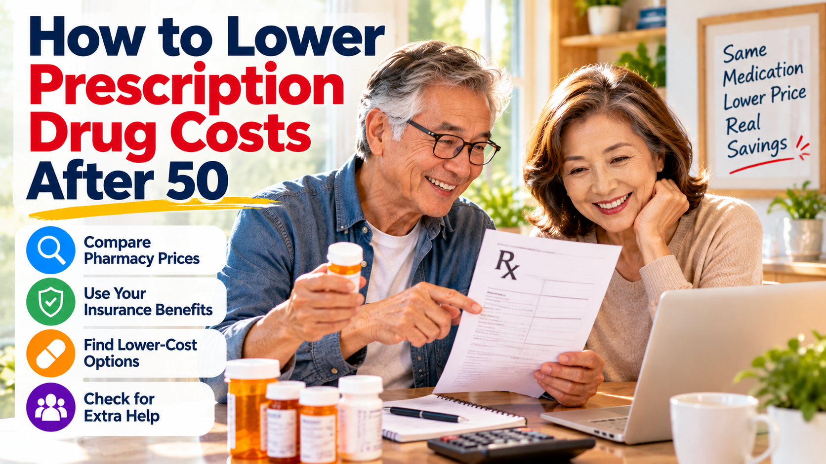 How to Lower Prescription Drug Costs After 50: 9 Ways to Save Before Your Next Refill