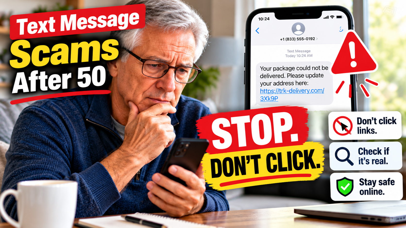 Text Message Scams After 50: How to Check Suspicious Links and What to Do If You Click